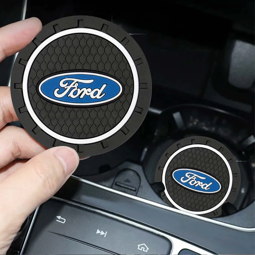 1/2 Stück rutschfeste Auto-Getränkeuntersetzer aus Silikon, Innendekor-Zubehör für Ford Escape Mondeo Ecosport Fiesta Focus 2 – Detail 8