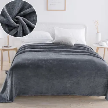 Solid Color Summer Blanket – Skin-Friendly Plush Throw Blanket, 70x100cm Nap Blanket for Car, Office, or Home (Queen Size Bedspread) 1