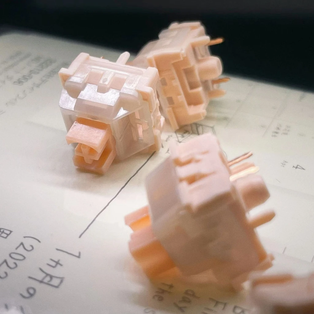 Sea Fog 사일런트 스위치, 기계식 키보드, 음소거 핑크 스위치, 선형 36g, 공장 윤활 22mm 용수철, 사무실 게임 커스텀..