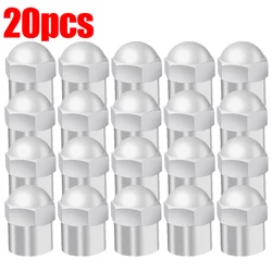 Universal Chrome Plated Tire Valve Dust Caps - 10/20 Pack (20pcs)