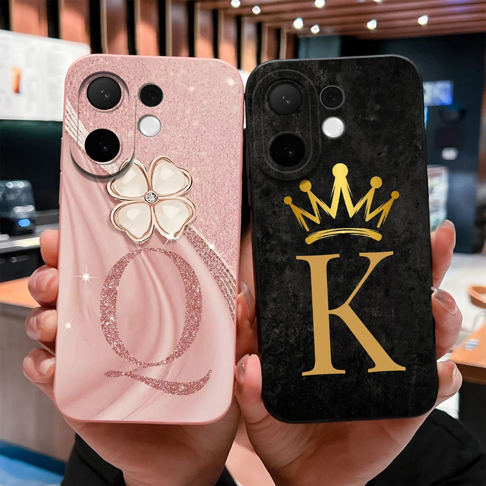 Luxe Alphabet Soft Silicone Anti-Drop Phone Case - Full Coverage