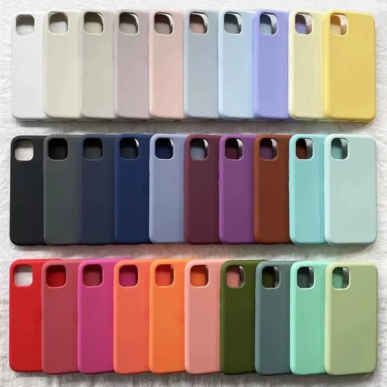 Официальный оригинальный силиконовый чехол для телефона iPhone 12 13 11 Pro Max X XS XR 7 8 Plus SE