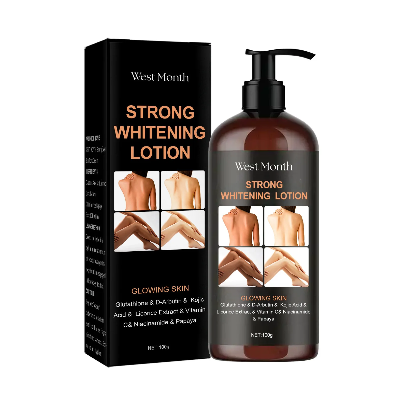 Brightening Body Lotion Knee Thigh Bleaching Nourishing Remove Mela-nin Moisturizing Improve Skin Dullness Whit-ening Body Cream 2