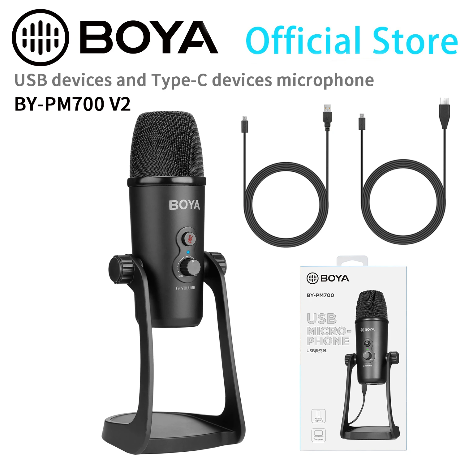 Boya Bypm700 Professional Streaming Condenser Usb Microphone For Pc