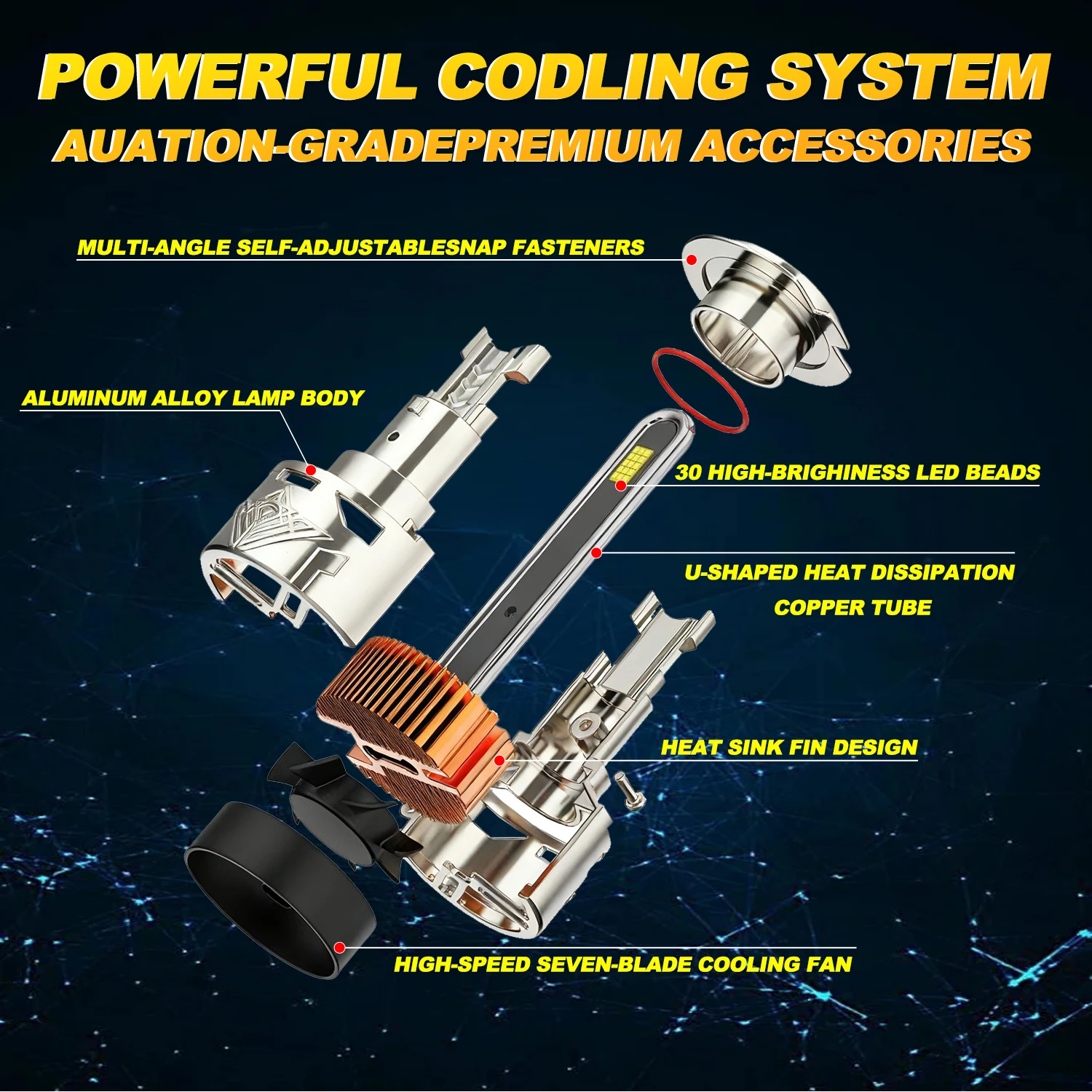 EAGLEVISION 자동차용 LED 헤드라이트 램프 전구 4500W 12v 24v HB3 HB4 9012 H1 H4 H7 H11 자동차 조명