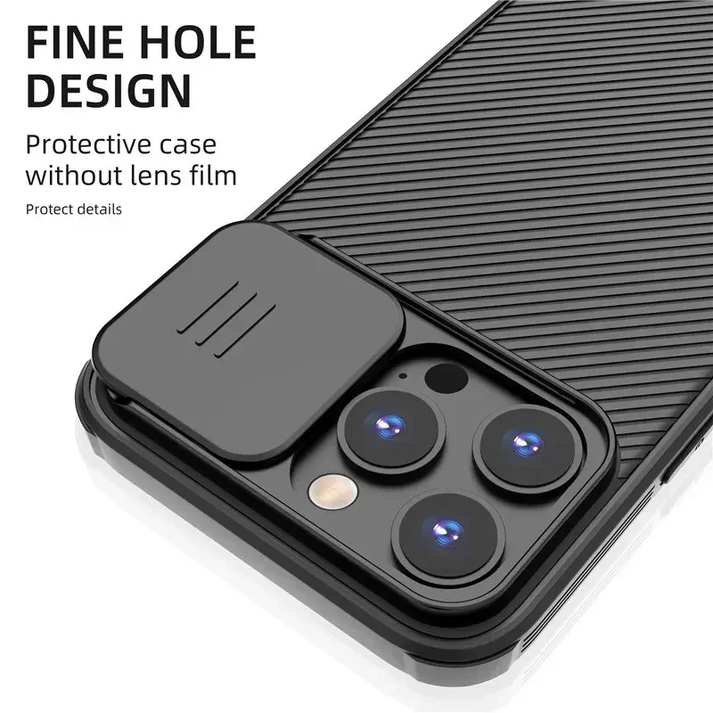 Magnetic Slide Lens Protection Case with Magsafe and Wireless Charging Compatibility - Soft Silicone Cover