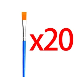 Deluxe Kids Paint Brush Set - Assorted Shapes for Acrylic, Watercolor, and Oil Painting (Flat 20Pcs)