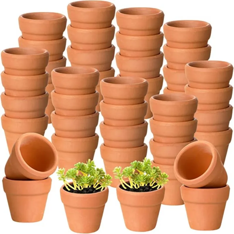 Mini Vasi In Terracotta 24 Pezzi 3x3.5 Cm | Per Pi Grasse E Cactus | Argilla Con Foro Di Drenaggio | Ideali Per Fai Da Te E Bomboniere