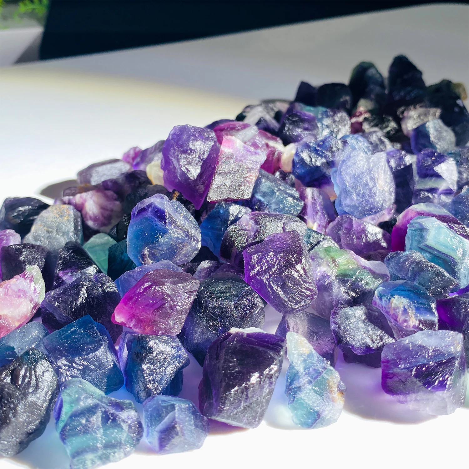 Acquista Pietra Di Fluorite Blu Naturale Curativa Minerale Di