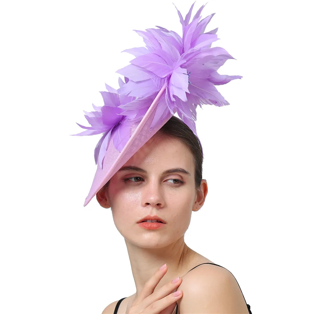 Women New Wedding Fascinator Hat Big Flower Married Headwear With