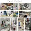 Bath Storage Rack Wall Shelves Floating Matt Black Bathroom Kitchen Mirror Metal Shower Organizer Home Accessories No Drill 3