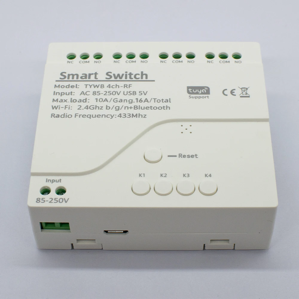 4 Channel WIFI Tuya Smart Life Motor Controller for Electric Linear Actuator,4CH USB 5V 110V 220V Pulse Relay,RF433 Remote