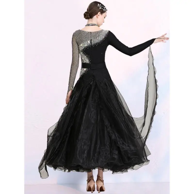 Woman Modern Dance Dress Ballroom Dance Competition Waltz Performance Clothes Ballroom Dress TM8232