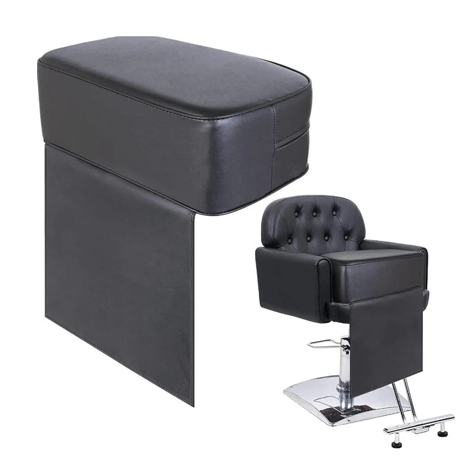 Salon Booster Seat Cushion Soft PU Leather Comfortable Styling Chair Cushion Salon SPA Equipment for Stylists Home Barbers Clubs
