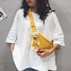 Kids New Fashion Canvas Waist Bags Letter Bear Large Capacity Designer Crossbody Belt Bags Banana Hip Money Pouch Chest Bags 3