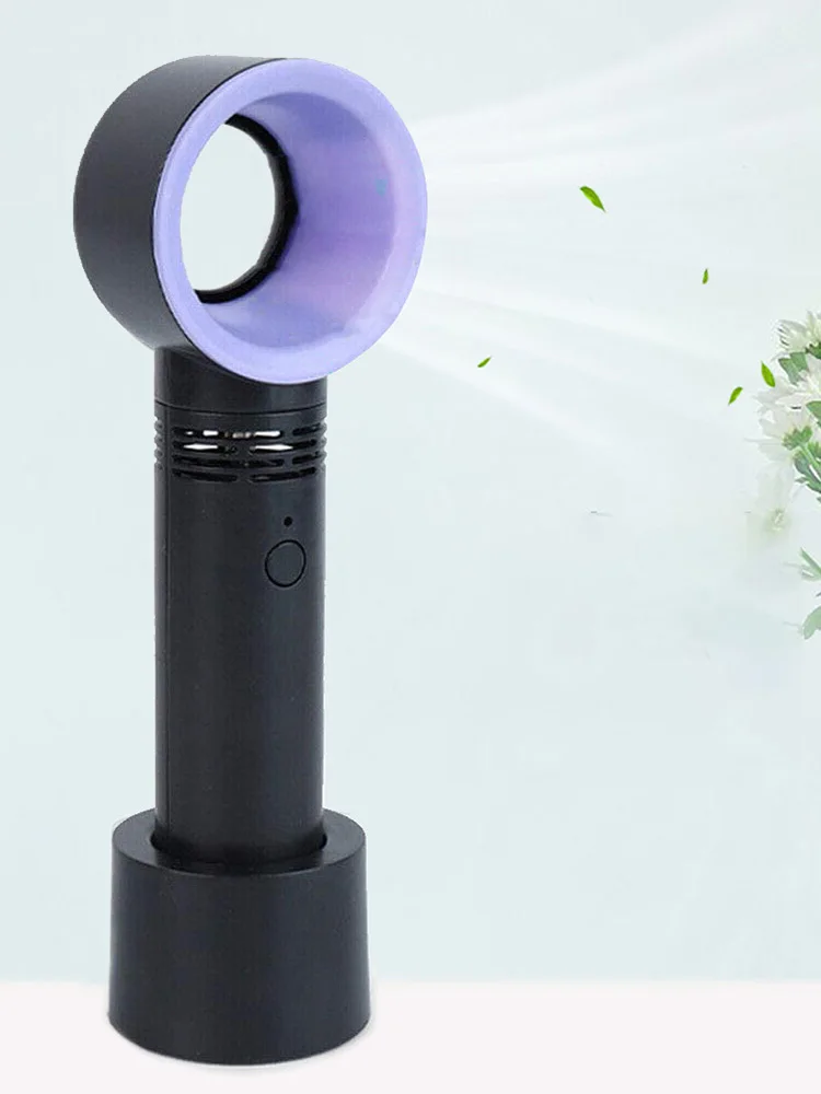 Portable Travel Fan USB Charging Desktop Leafless Fans 3 Gears Electric Cordless Fan Summer Outdoor Tool 4