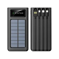 30000Mah-12000Mah Large Capacity Portable Charger Solar Power Bank Built-In 5 Outputs and 3 Inputs Cable for Mobile Phone Audio 2