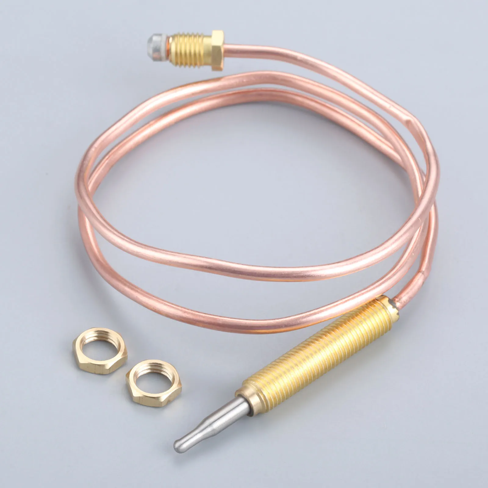 Universal Gas Thermocouple, 600 mm Length, M8x1 End Nut and Head Tip Fit for BBQ Grill or Fire Pit Heater or Gas Water Heater