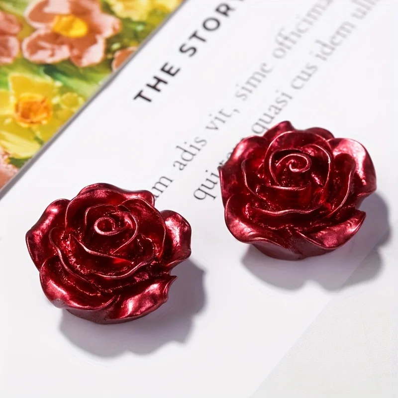 Resin Glitter Pearl Rose Camellia Flower Flatbacks Cabochons DIY Crafts For Cards Decorations Hair Jewelry 20pcs resin jewelry accessories,resin flower embellishments,resin embellishments