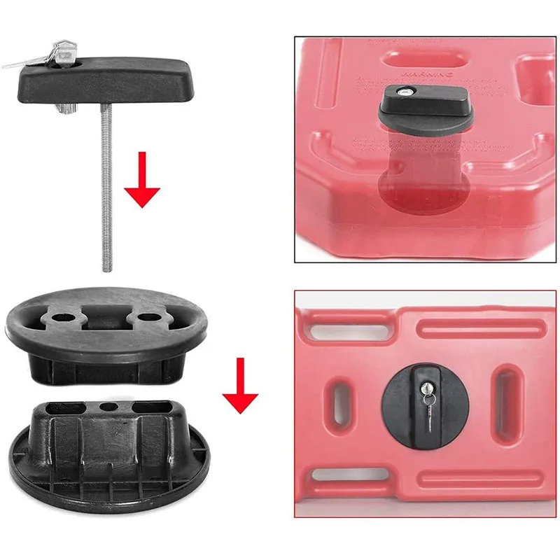 Fuel Can Lock Bracket Mount for 10 20 30L Jerry Can Gas Diesel Fuel Tank Oil Container Spare Petrol Tank Backup
