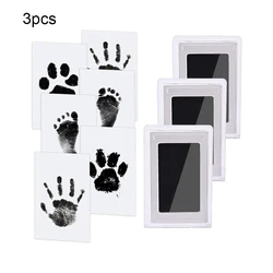 3 Pieces Baby Handprint Footprint Inkpad Portable Infant Feet Stamp