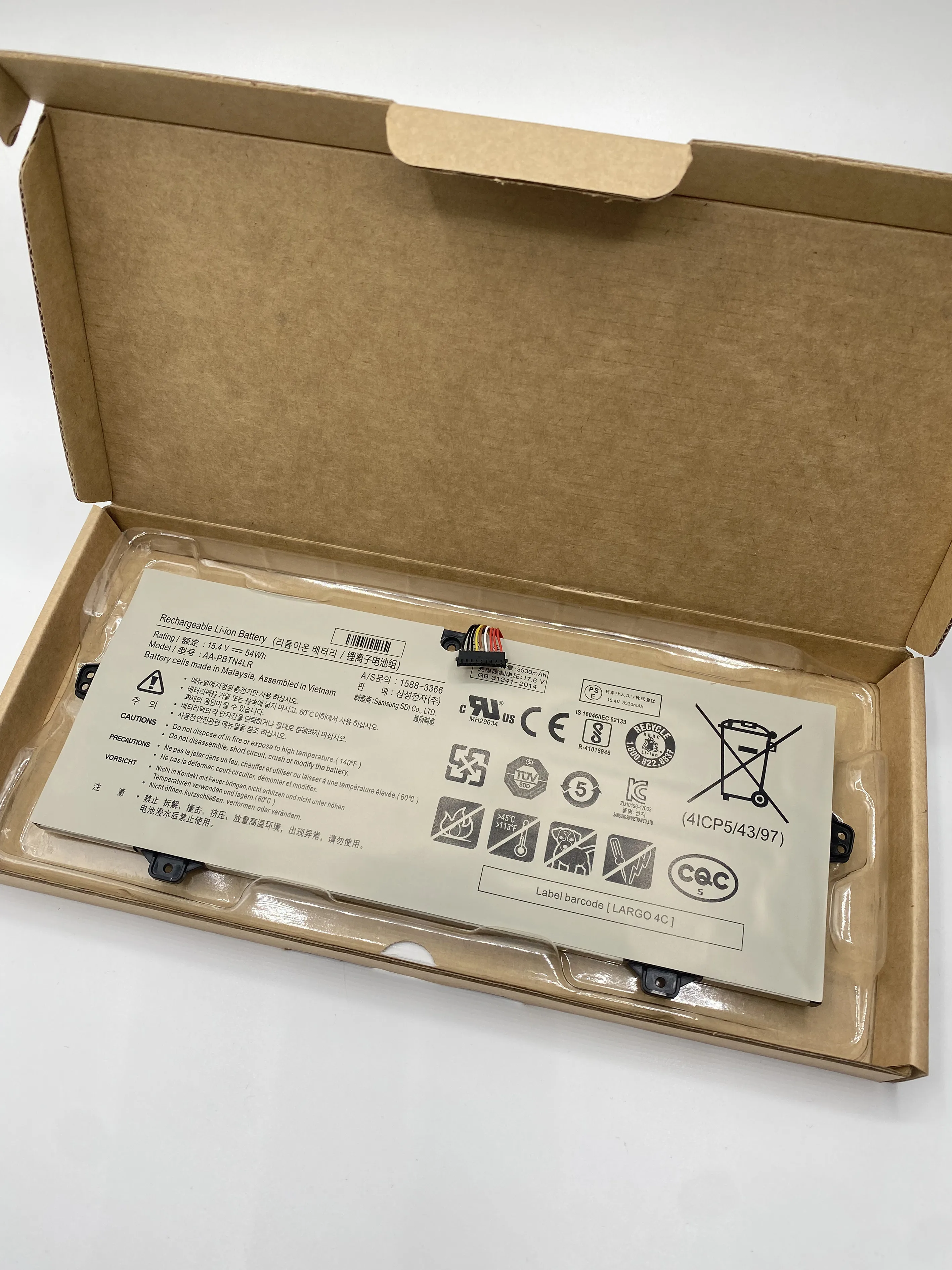 Bateria Original do Portátil para Samsung Aa-pbtn4lr 54w Ba4300 Apto para Samsung Np940x5m-x02us Np940x3m-k01us Notebook Pro 15 Np940x5n Nt950qaa - Imagem 6