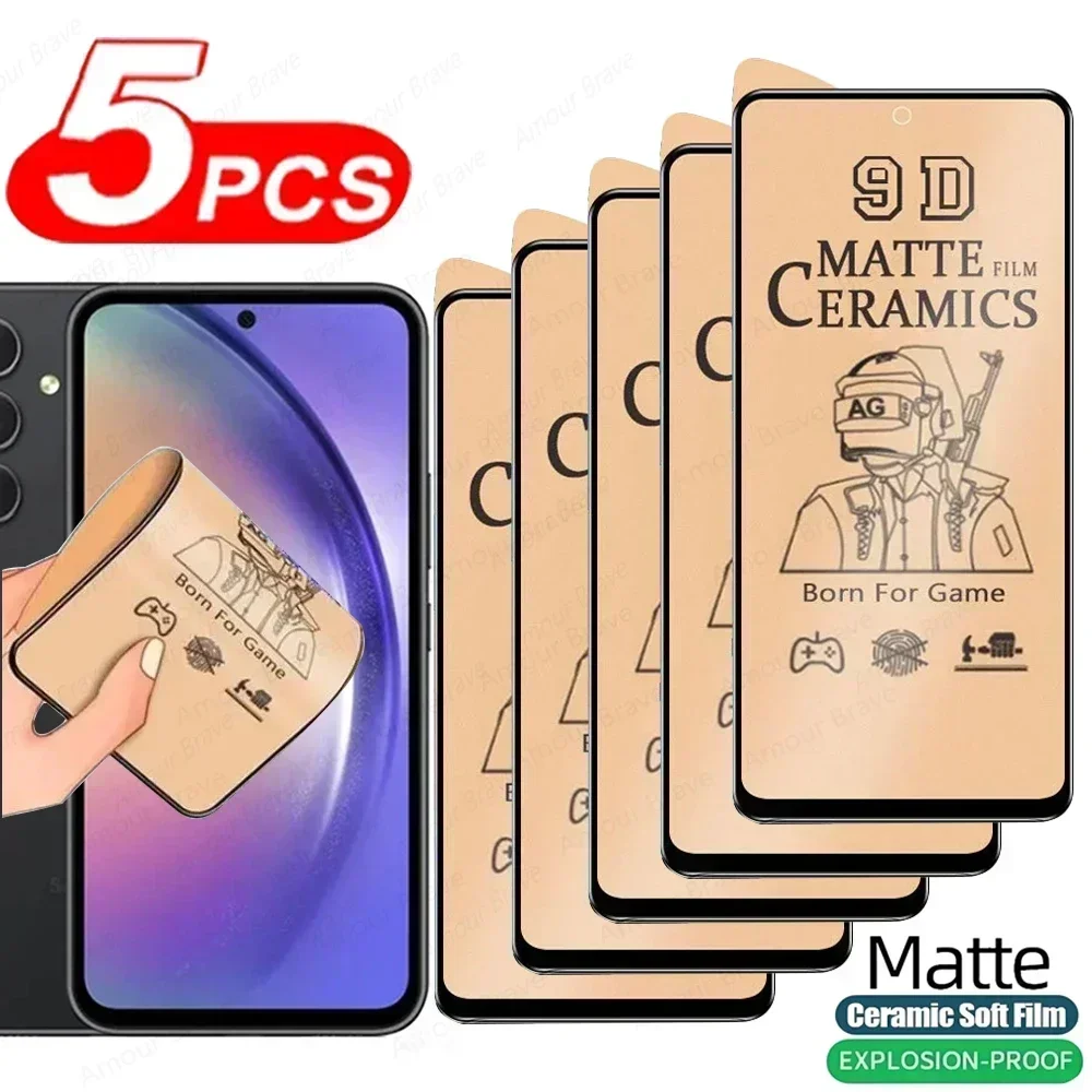 Pellicola Temperata Samsung A50 In Vetro Temperato Samsung A50 Per Samsung Galaxy A50 A 50 Proteggi Schermo, 5 Pezzi, Pellicola In Ceramica Opaca Morb
