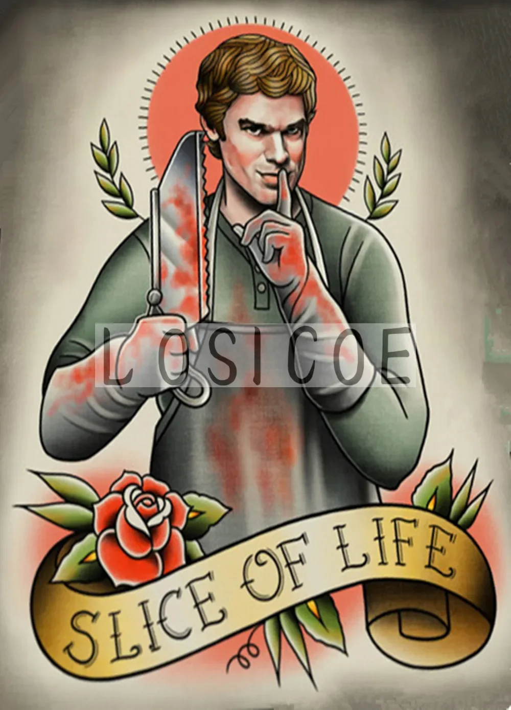 

Винтажная крафт-бумага, живопись, тату, принты, художественные настенные наклейки, Ностальгический ретро постер, настенное украшение для дома, комнаты J75