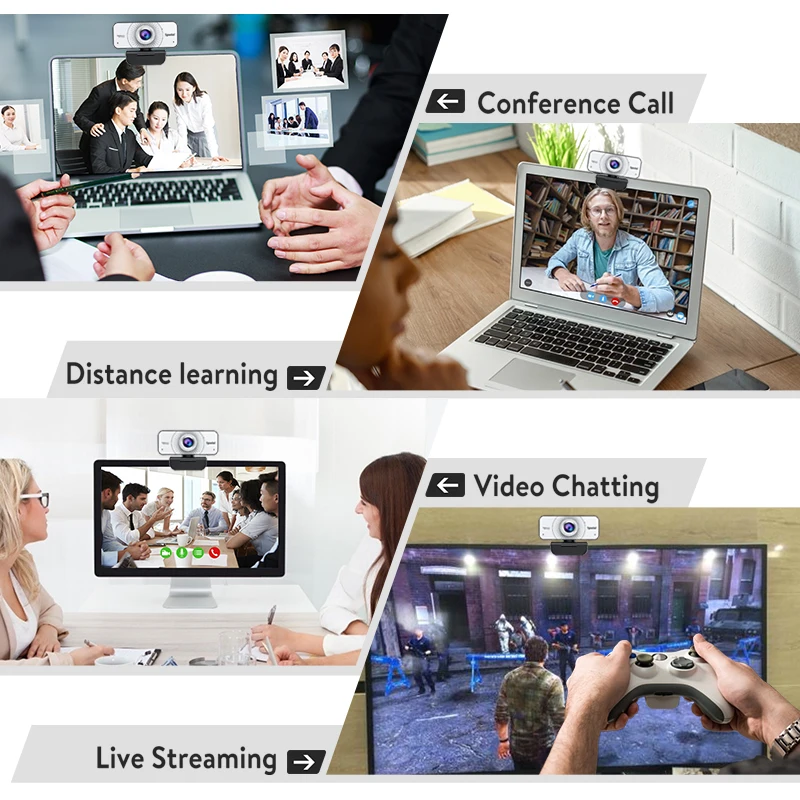 Spedal 821 Full HD 1080P Webcam Manual Focus With Microphone USB Plug For PC Computer YouTube Skype Macos Windows Xbox