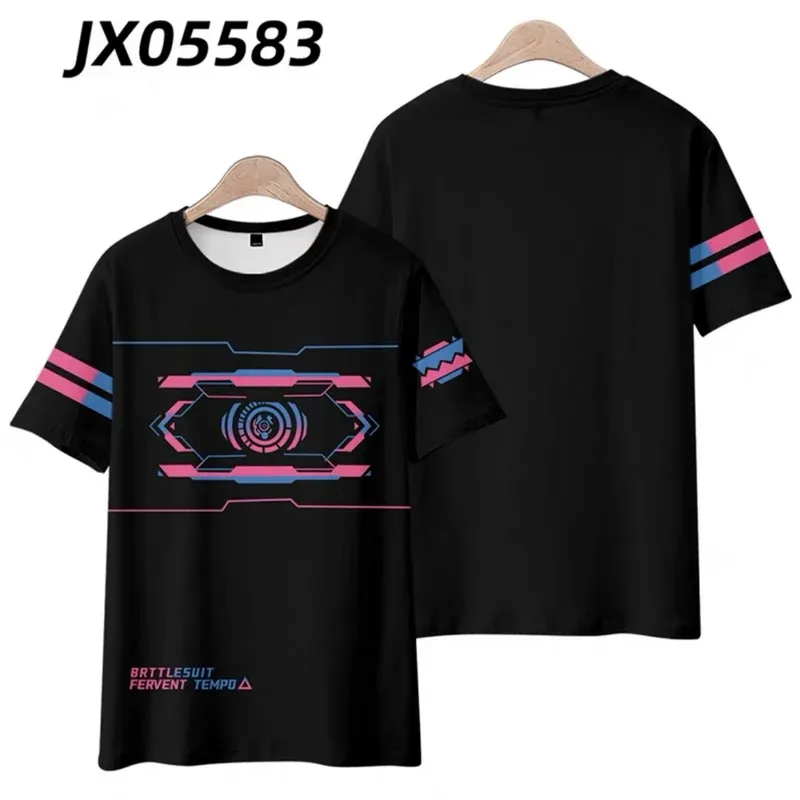 Honkai impact 3 fervent tempo t-shirt estilo 3d impressão camiseta verão moda em torno do pescoço manga curta popular jogo 2024