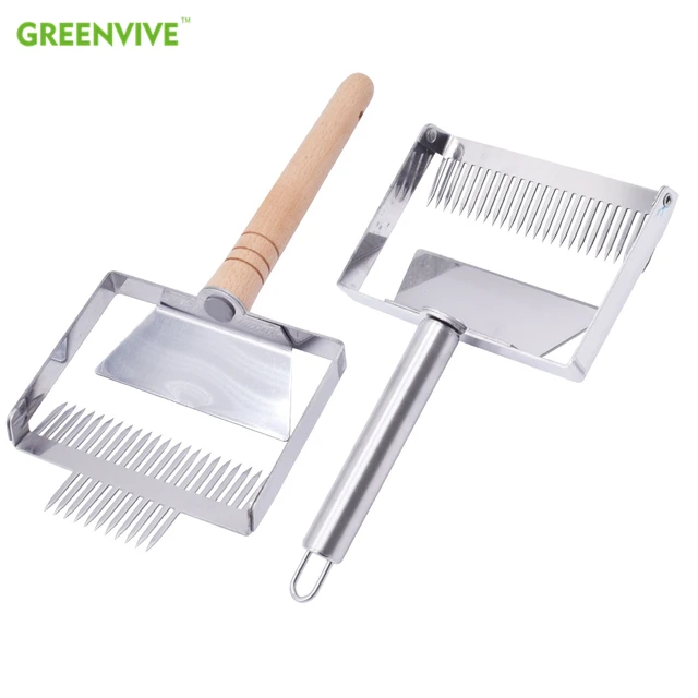 Rozsdamentes Acél Fogantyú Apikultúra Kivágó Villa Méhsejt Mézkapar Vágott Mézkaparó - Image 3