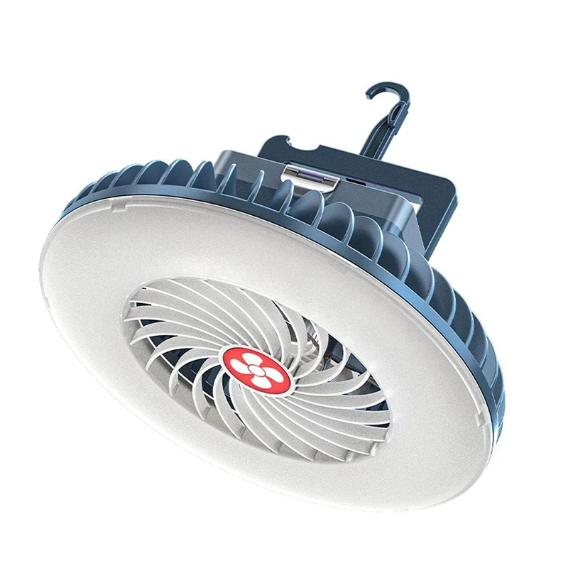 Ventilador de Acampamento Portátil com Led Usb Recarregável a Pilhas Barraca Carro Emergência Top Venda
