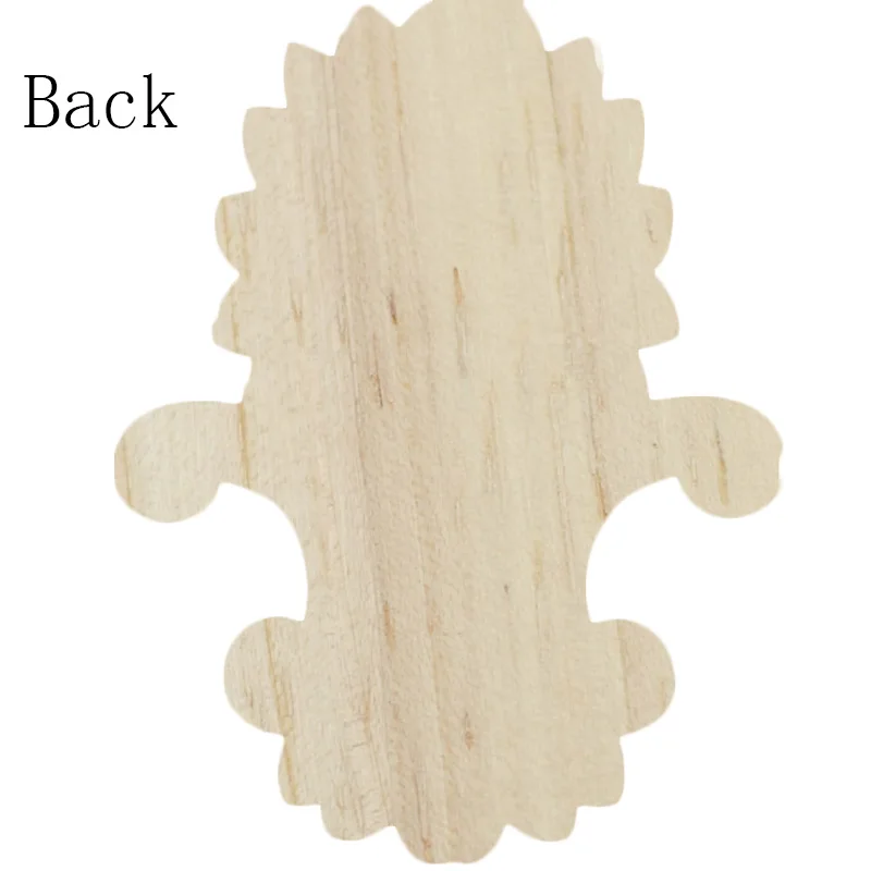 1PC Wood Carved Corner Onlay Applique Unpainted Furniture Cabinet Decorative Figurines Wooden Miniature Furniture Accessories