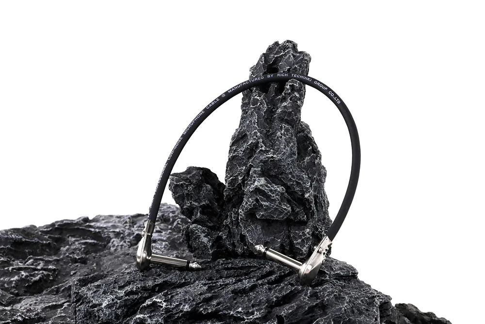Gitarren kabel, 6,35mm Zoll rechtwinkliger Audio-Verlängerung adapter Abgeschirmtes Kabel ts/trs Stecker für Gitarren effekt pedale – Detail 2