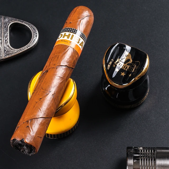 Ceramic Cigar Stand Rack Travel Cigar Ashtray Holder Pocket Mini Cigarette Cigar Rack Ashtray Holder Smoking Accessories - Image 5
