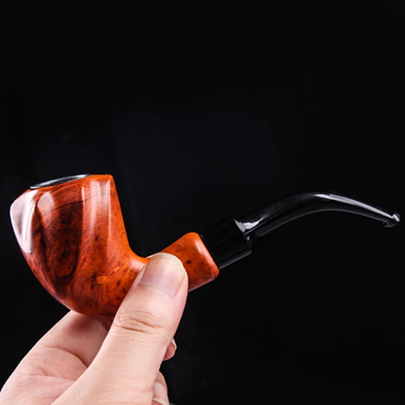 Portable Detachable Durable Resin Imitation Solid wood Pipes Smoking Tobacco Filter Pipes Cigarette Gift
