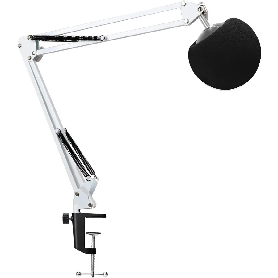 Adjustable Microphone Boom Arm with Pop Filter