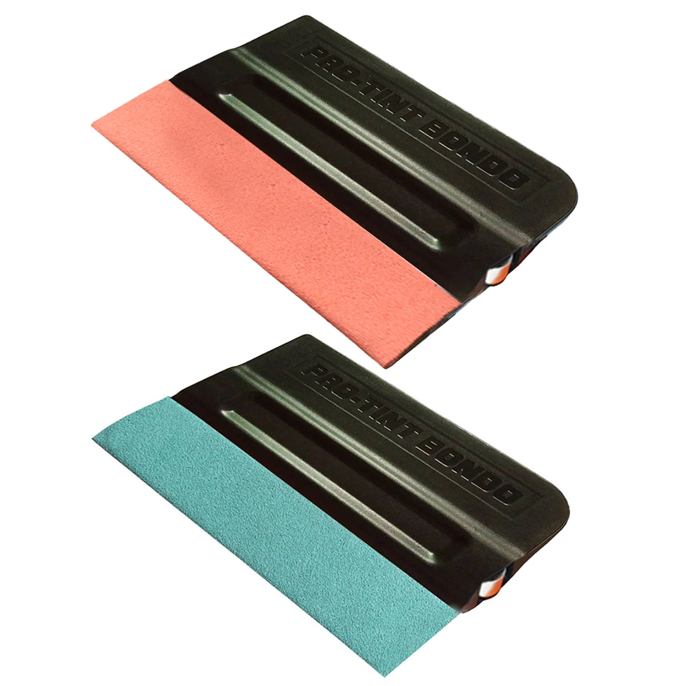 Magnetic Squeegee Carbon Fiber Film Vinyl Car Wrap Window Tint Magnet Scraper with Scratch-free Suede Felt Car Wrapping Tool