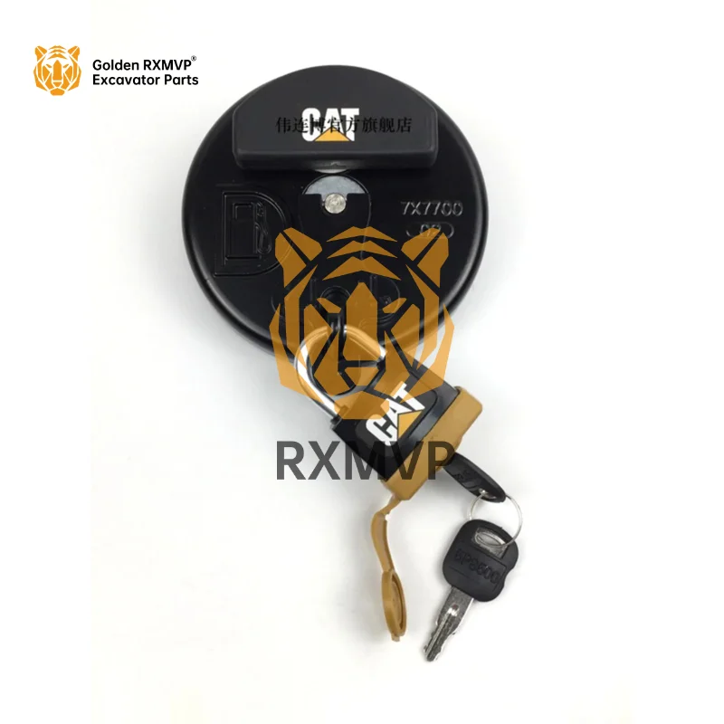 Excavator anti-theft diesel fuel tank cover For Caterpillar cat 320D 325C 329D 336 345 padlock excavator accessories