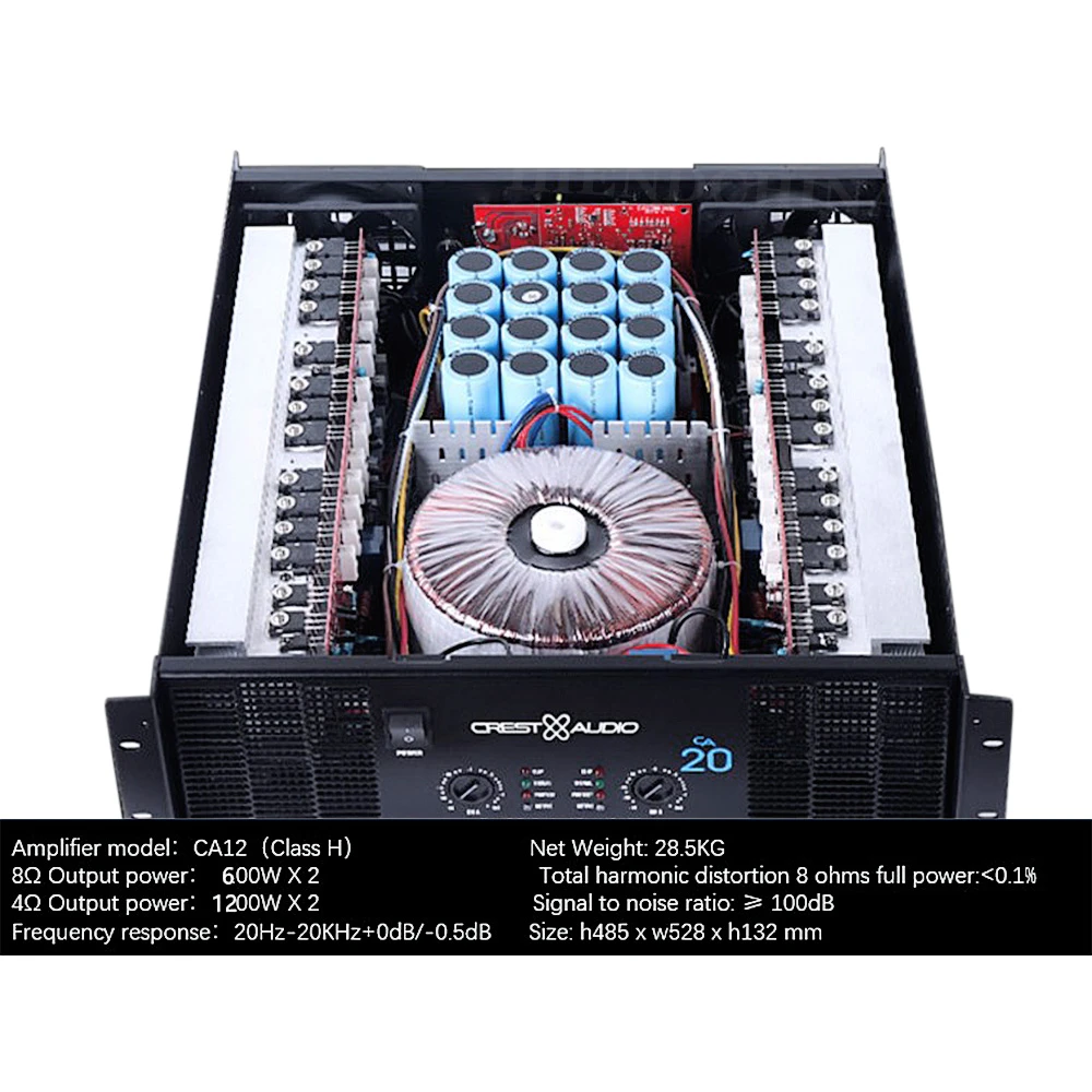 Ca20 Professional Power Amplifier Pure Power Amplifier 2channels (3u
