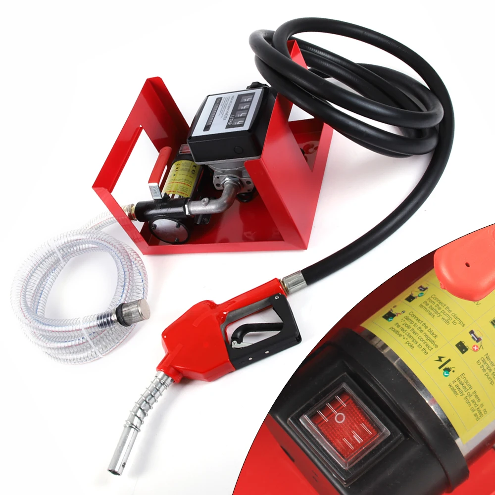 12V DC 175W Electric Fuel Transfer Pump Big Flow Rate With Fuel Meter