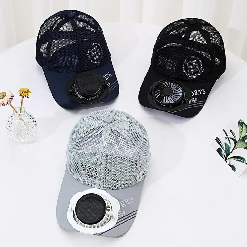 Men Women Hat Solar Energy&USBCharging Fan Caps Baseball Hats With Cooling Fan Sun Protection For Casual Outdoor Sport