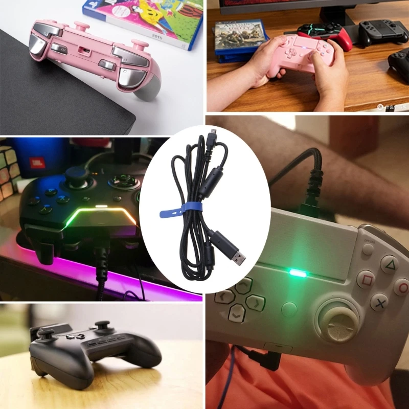 

Y1UB Game Controller USB Cable Cord Gaming Accessories for Razer Wildcat / Razer Raiju PS4 Gamepad Replacement Wire Line