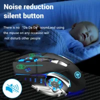 Souris de jeu sans fil Bluetooth 5.2 double Mode rvb, 2.4 ghz, Rechargeable, silencieuse, 3600 DPI, pour ordinateur portable 5