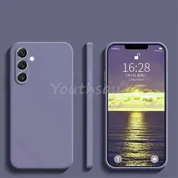 Silicone Plain Protector Cover - Durable Rubber Case - A14 5G (Lavender Grey)