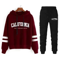California Womens Survêtement Casual Stripe Polyvalent Sweat à capuche ou pantalon ou costume Simplicité Offres spéciales Tenues de rue S-3XL 6