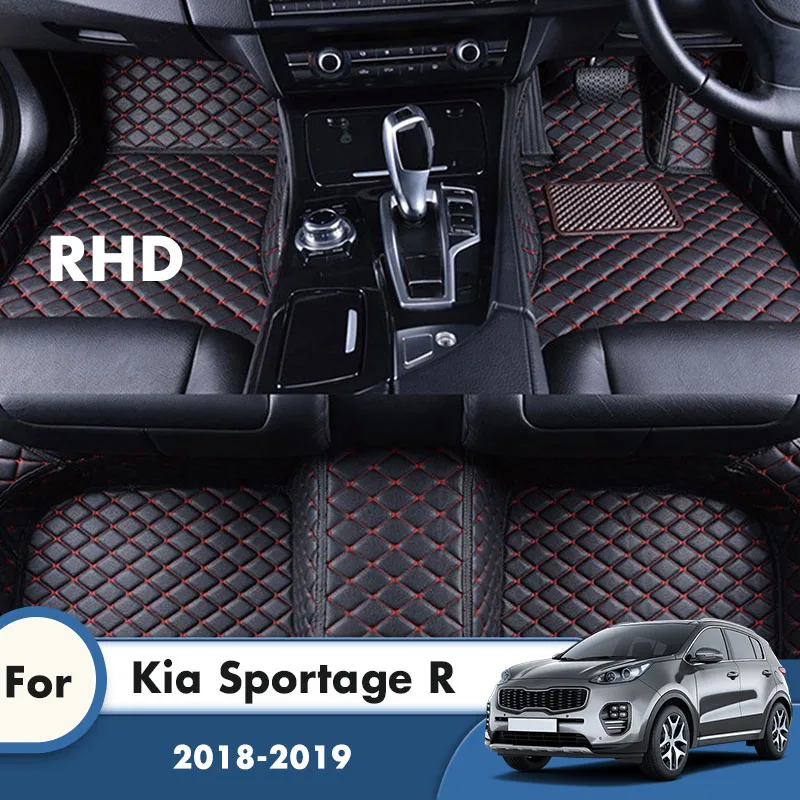 

RHD Car Floor Mats For Kia Sportage R 2019 2018 Waterproof Carpets Custom Auto Styling Foot Pads Car Accessories Interior Covers