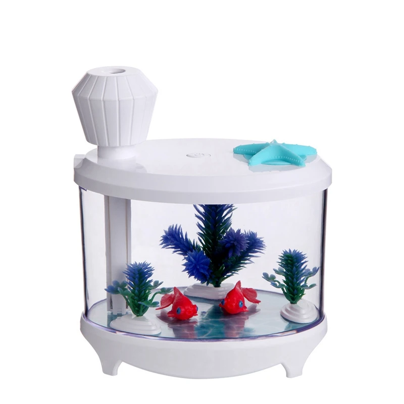 

Creative Fish Tank Air Humidifier Diffuser Colorful Night Light DC5V USB Mini Mist Maker 460ML Water Diffuser