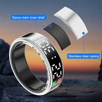 Smart Ring For Men Women Heart Rate Blood Oxygen Monitor Multi 5ATM & IP68 Waterproof Sports Ring Sleep Fitness For Android IOS 2