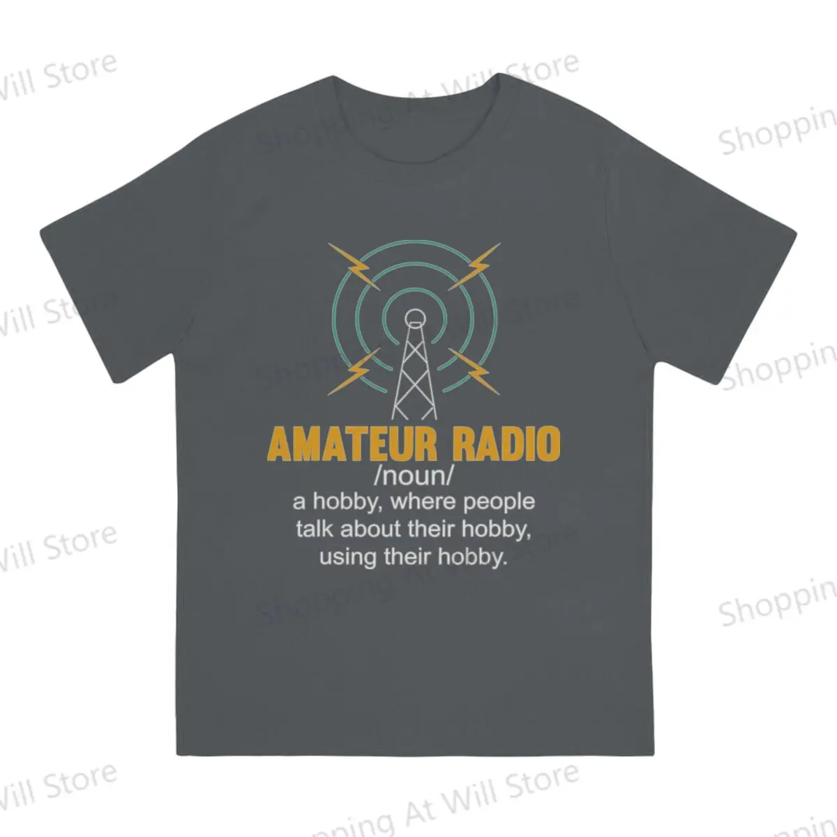 100% Cotton Amateur Radio Definition Funny T-Shirt - Unisex O-Neck Short Sleeve